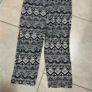 Adult Black and White Patterned Bottoms